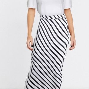 Asos stripe long skirt